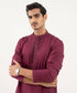 Men's 100% Cotton Embroidered Maroon Kurta